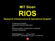 MIT Sloan RIOS Research Infrastructure & Operational Support