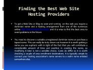 Finding the Best Web Site Hosting Providers