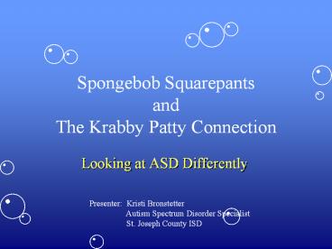 Spongebob Squarepants and The Krabby Patty Connection