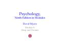 Psychology, Ninth Edition in Modules David Myers PowerPoint PPT Presentation