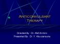 Anticonvulsant Therapy PowerPoint PPT Presentation