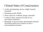 Clinical States of Consciousness