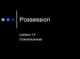 Possession PowerPoint PPT Presentation