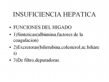INSUFICIENCIA HEPATICA