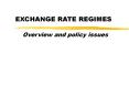 EXCHANGE RATE REGIMES PowerPoint PPT Presentation