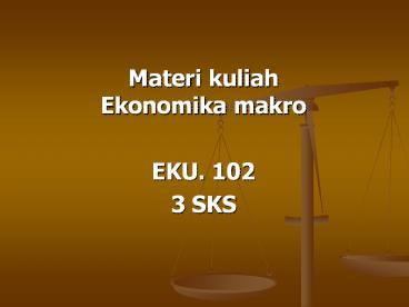 Materi kuliah Ekonomika makro