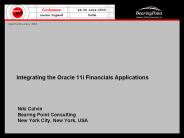 Integrating the Oracle 11i Financials Applications