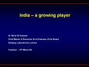 India – a growing player