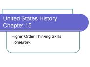 United States History Chapter 15