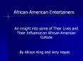 African-American Entertainers PowerPoint PPT Presentation