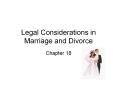 Legal Considerations in Marriage and Divorce PowerPoint PPT Presentation