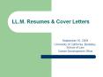 LL.M. Resumes & Cover Letters PowerPoint PPT Presentation