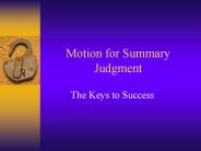 Motion for Summary Judgment