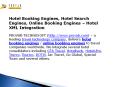Hotel Booking Engines, Hotel Search Engines, Online Booking Engines – Hotel XML Integration