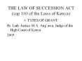 THE LAW OF SUCCESSION ACT (cap 160 of the Laws of Kenya) PowerPoint PPT Presentation