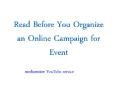 Online Campaign for Event PowerPoint PPT Presentation