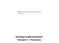 Strategy Implementation Session 4 – Processes