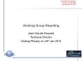 Working Group Reporting PowerPoint PPT Presentation