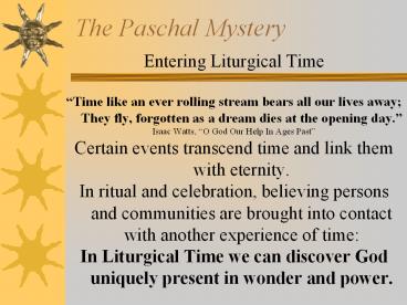 The Paschal Mystery