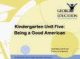 Kindergarten Unit Five PowerPoint PPT Presentation