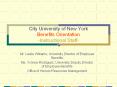 City University of New York Benefits Orientation -Instructional Staff-