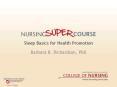 Sleep Basics for Health Promotion PowerPoint PPT Presentation