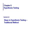 Steps in Hypothesis Testing 