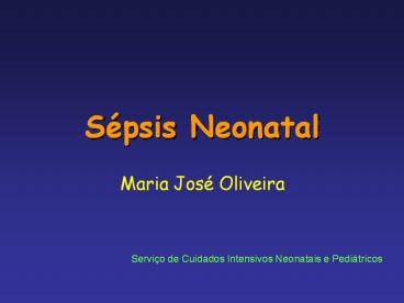 Sйpsis Neonatal