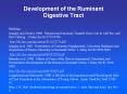 Development of the Ruminant Digestive Tract PowerPoint PPT Presentation