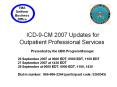 ICD-9-CM 2007 Updates for Outpatient Professional Services PowerPoint PPT Presentation