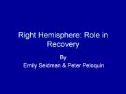 Right Hemisphere: Role in Recovery