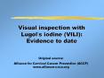 Visual inspection with Lugol PowerPoint PPT Presentation