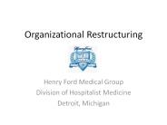 Organizational Restructuring