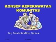 KONSEP KEPERAWATAN KOMUNITAS