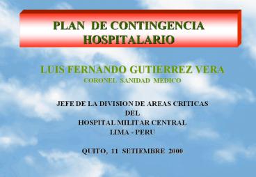 PLAN DE CONTINGENCIA HOSPITALARIO