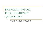 PREPARACION DEL PROCEDIMIENTO QUIRURGICO