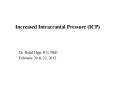 Increased Intracranial Pressure (ICP) PowerPoint PPT Presentation
