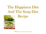 The Happiness Diet And The Soup Diet Recipe