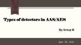 Detectors by Esayas AAU PowerPoint PPT Presentation