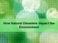 How Natural Disasters Impact the Environment PowerPoint PPT Presentation