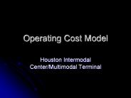 Operating Cost Model