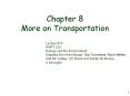 Chapter 8 More on Transportation PowerPoint PPT Presentation