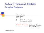 Software Testing and Reliability Testing Real-Time Systems