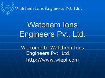 water treatment Solutions in India