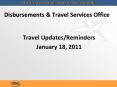 Disbursements & Travel Services Office PowerPoint PPT Presentation