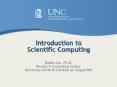 Introduction to Scientific Computing PowerPoint PPT Presentation