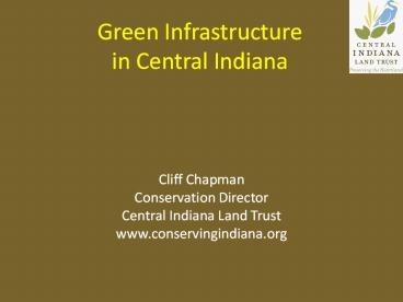 Green Infrastructure in Central Indiana
