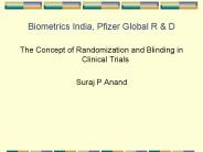 Biometrics India, Pfizer Global R & D