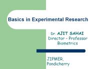 Basics in Experimental Research