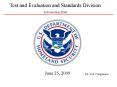 Test and Evaluation and Standards Division Information Brief PowerPoint PPT Presentation